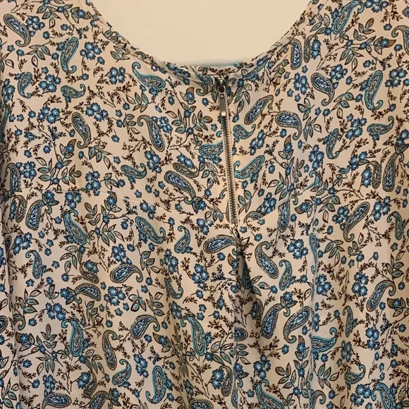 Maurices Delton Paisley Print Zipper Back Short Sleeve Blouse Plus Size 4x Size - Picture 3 of 7